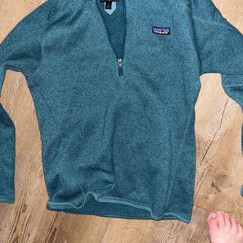 Patagonia Women's Blue Half-Zip Turtleneck